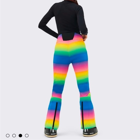 Perfect Moment Rainbow High Waist Aurora Flare Ski Pant Rainbow size L - Picture 4 of 15